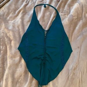 green halter top